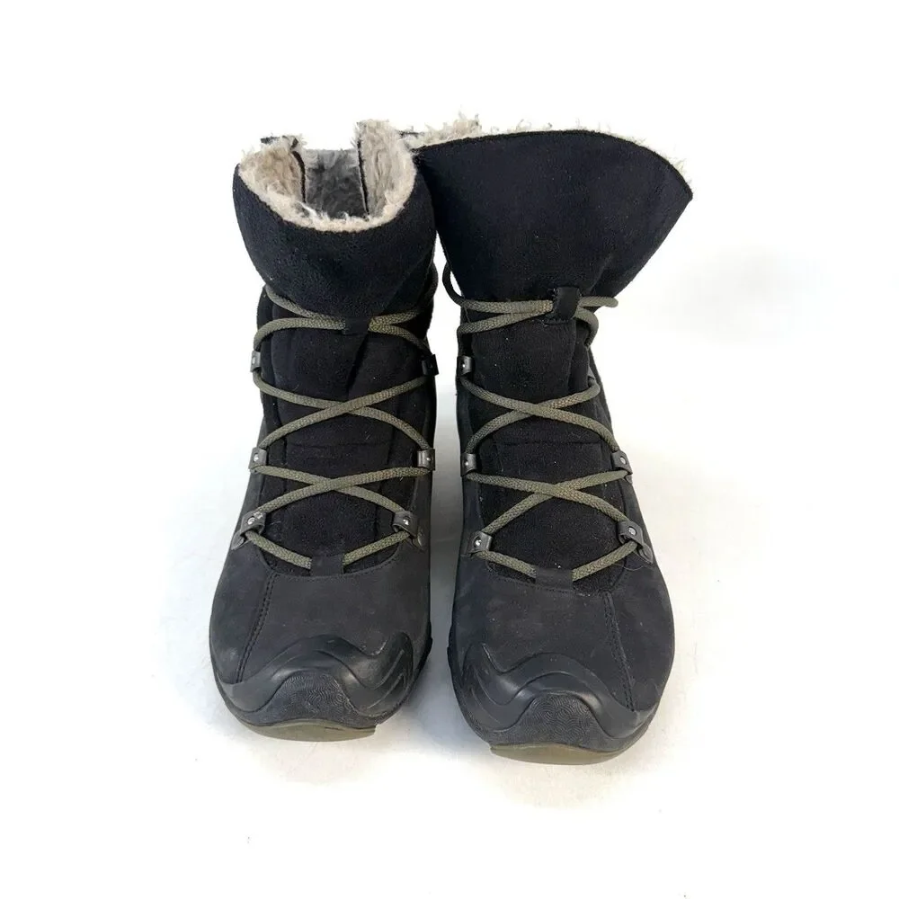 Merrell Forecast Tug Black Leather Hiking Ankle Boots Shoes 63966 Women's 6.5